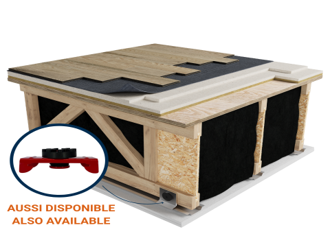 LWF-GU8 | Wood | Floating | AcoustiTECH VP | Floating | Fermacell 2E32 | Light wood | Acoustic isolator | Ceiling image