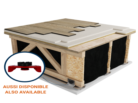 LWF-EEI | Wood | Nailed down | Fermacell 2E32 | Light wood | Acoustic isolator | Ceiling image