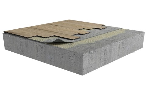 CON-VNL | Wood | Glued | AcoustiTECH Lead 4.5 | Glued | Concrete image